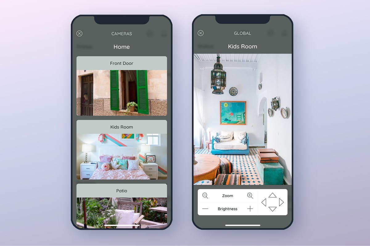 智能家居APP应用摄像头控制界面UI模板 Camera Smarthome Mobile UI – FP插图