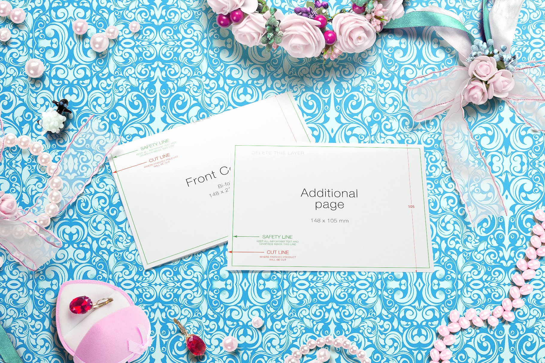 婚礼邀请卡邀请函样机v3 Wedding Greeting Cards mockups v.3插图(3)