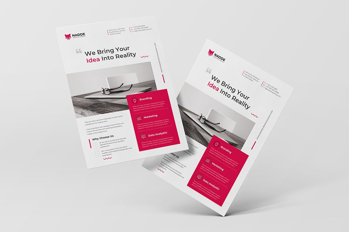 企业商务合作传单设计模板 Corporate Flyer插图(1)