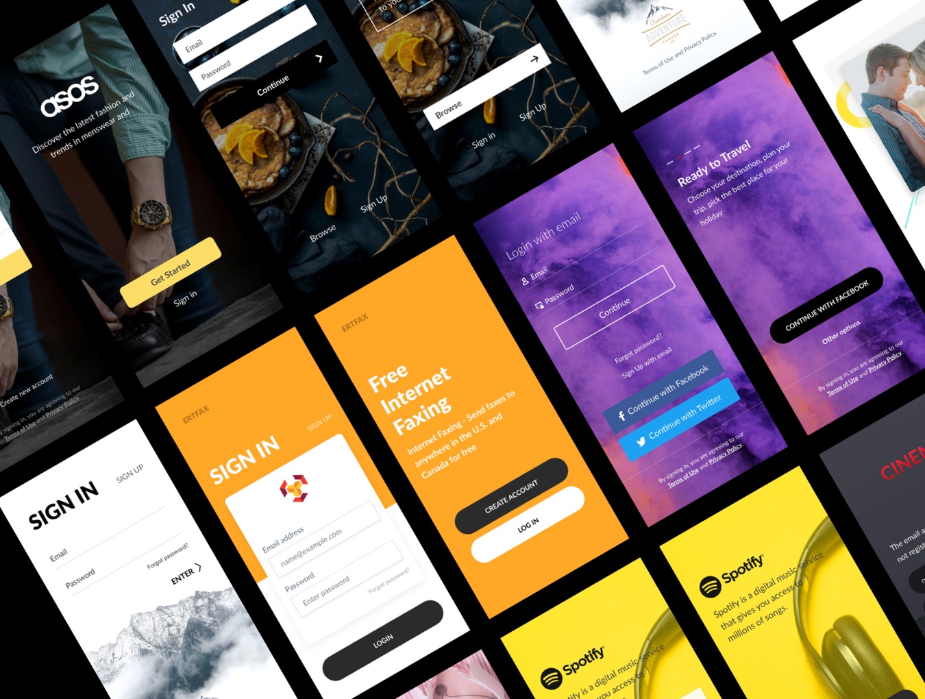 素材库下午茶：移动端APP登录注册页创意设计套装下载[Fig,Sketch]插图