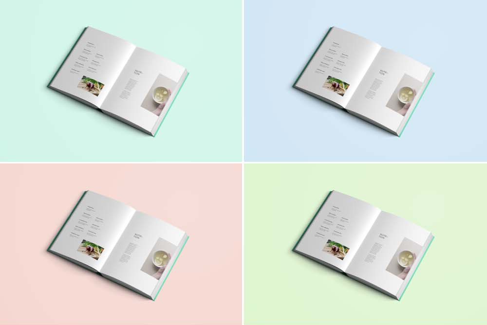 精装硬封图书封面＆内页版式设计效果图样机 Hardcover Book Mockup Photoshop插图(7)