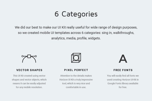 经典实用通用型APP应用UI套件 Horizon Mobile UI Kit插图(3)
