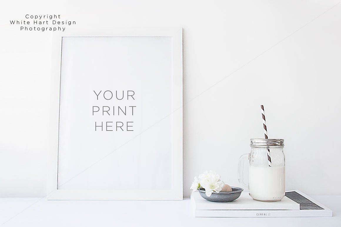 简约木质纹理创意相框样机模板 Frame mock up – PSD and Jpeg file插图