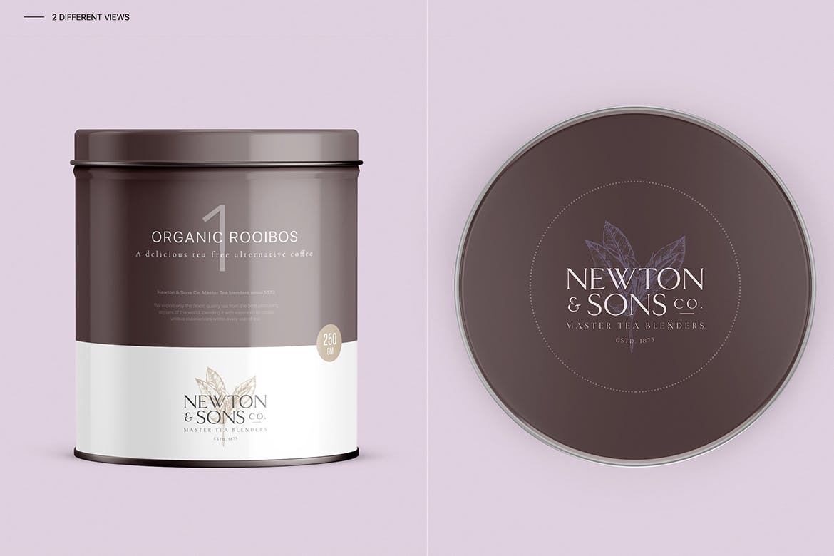 优雅高品质的圆形金属盒子样机展示模型mockups插图