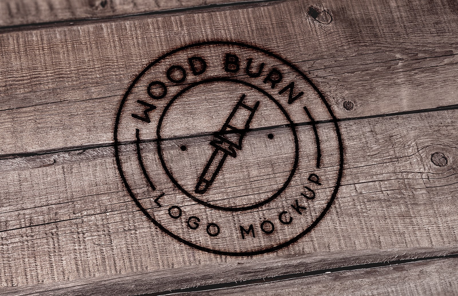 灼烧效果 Logo 展示样机 Wood Burn Logo Mockup插图(2)