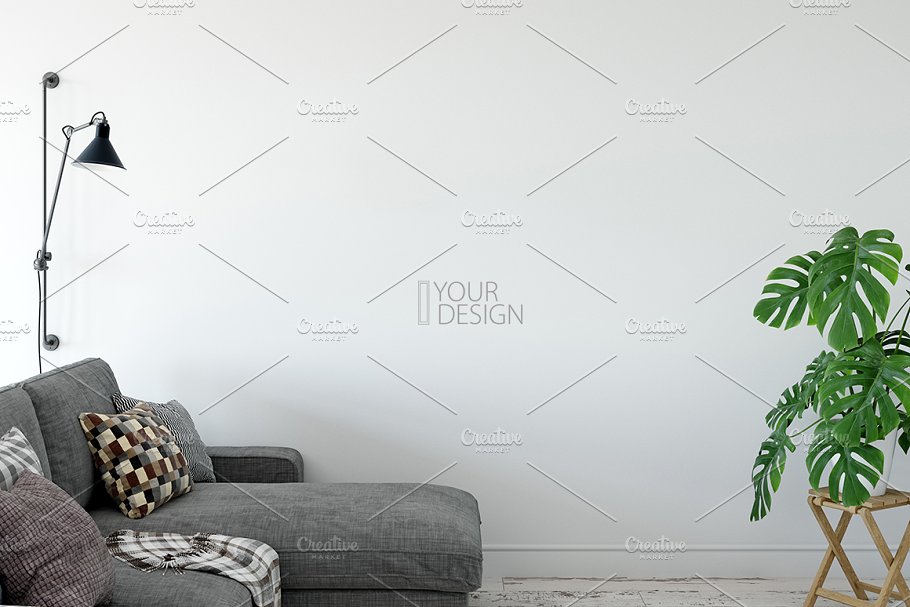 家居室内墙纸&相框画框样机模板 Interior Wall & Frames Mockup – 4插图(29)