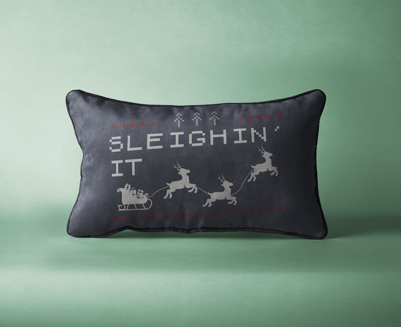 复古风格圣诞节主题T恤圣诞老人&麋鹿印花图案设计素材 Vintage Christmas Print Template, TShirt Design插图(1)