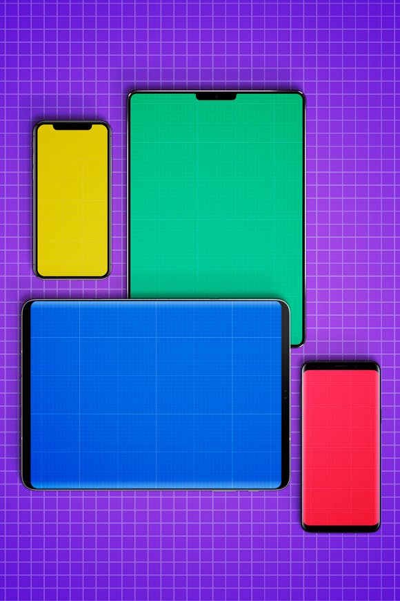 Android&iOS应用UI设计效果图样机模板v2 Android & iOS Mockup V.2插图(9)