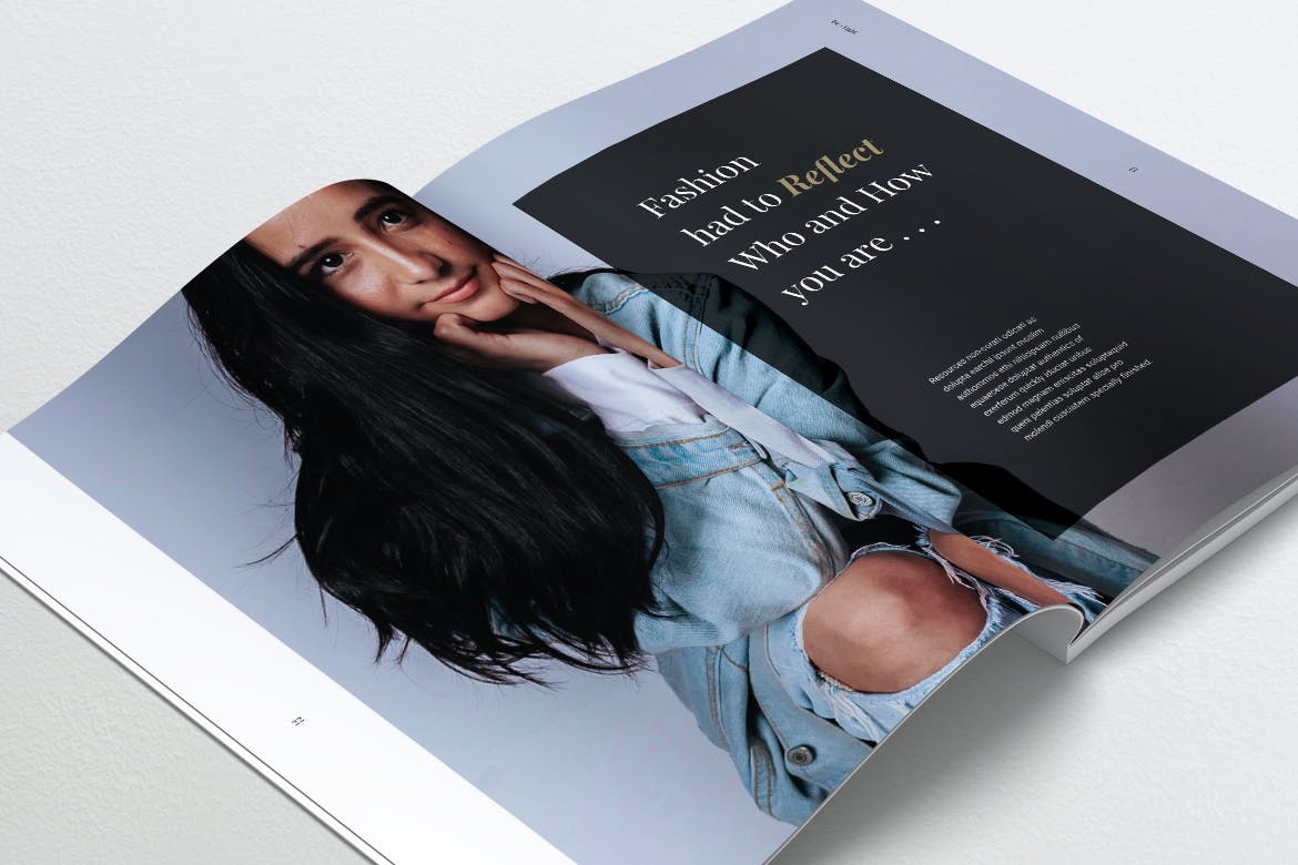 时尚服装品牌产品目录/画册设计模板 DE LIGHT Minimalist Fashion Magazine插图(4)