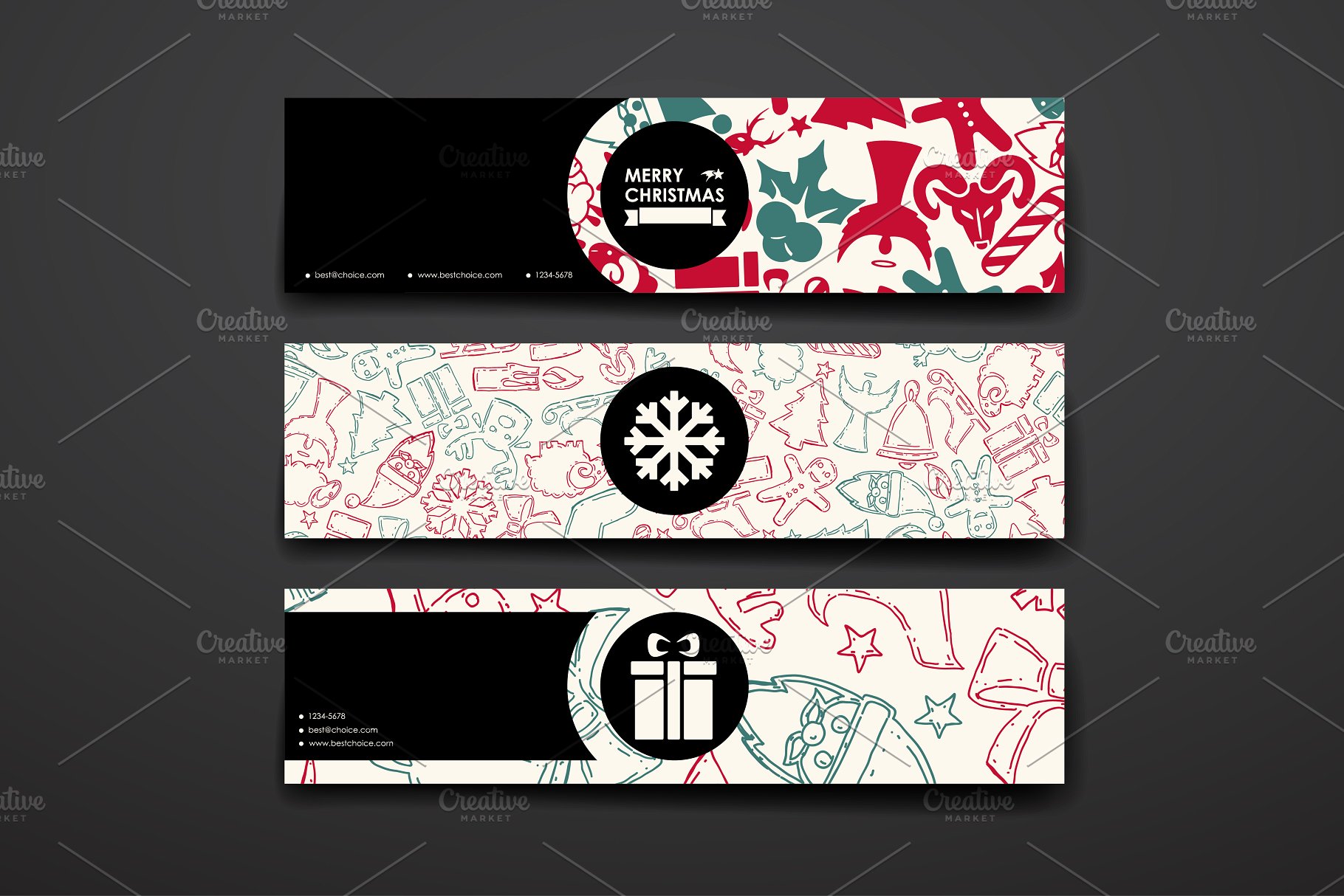 圣诞节主题小册子模板 Merry Christmas Brochures插图(42)