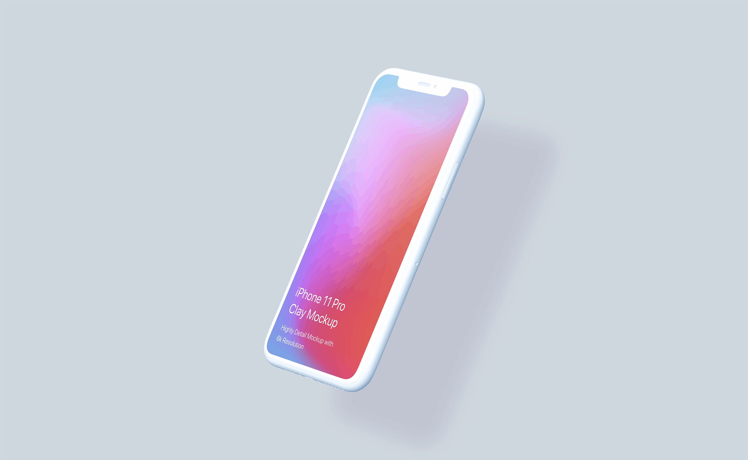 黏土材质iPhone 11 Pro智能手机素材库精选样机 Clay iPhone 11 Pro Mockup – Clay Mockup Scenes插图(6)