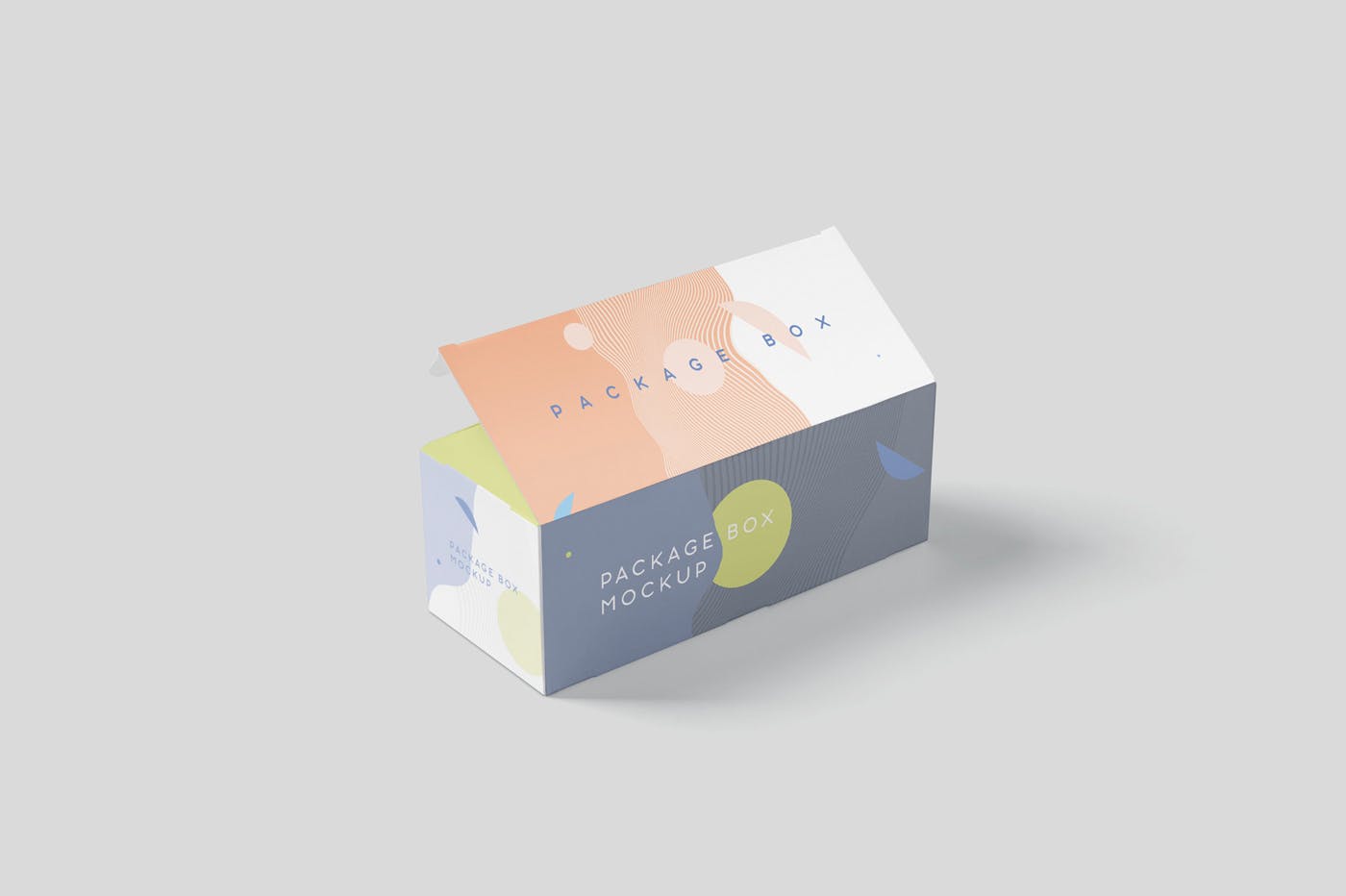 宽矩形包装盒外观设计效果图素材库精选 Package Box Mock-Up Set – Wide Rectangle插图(3)