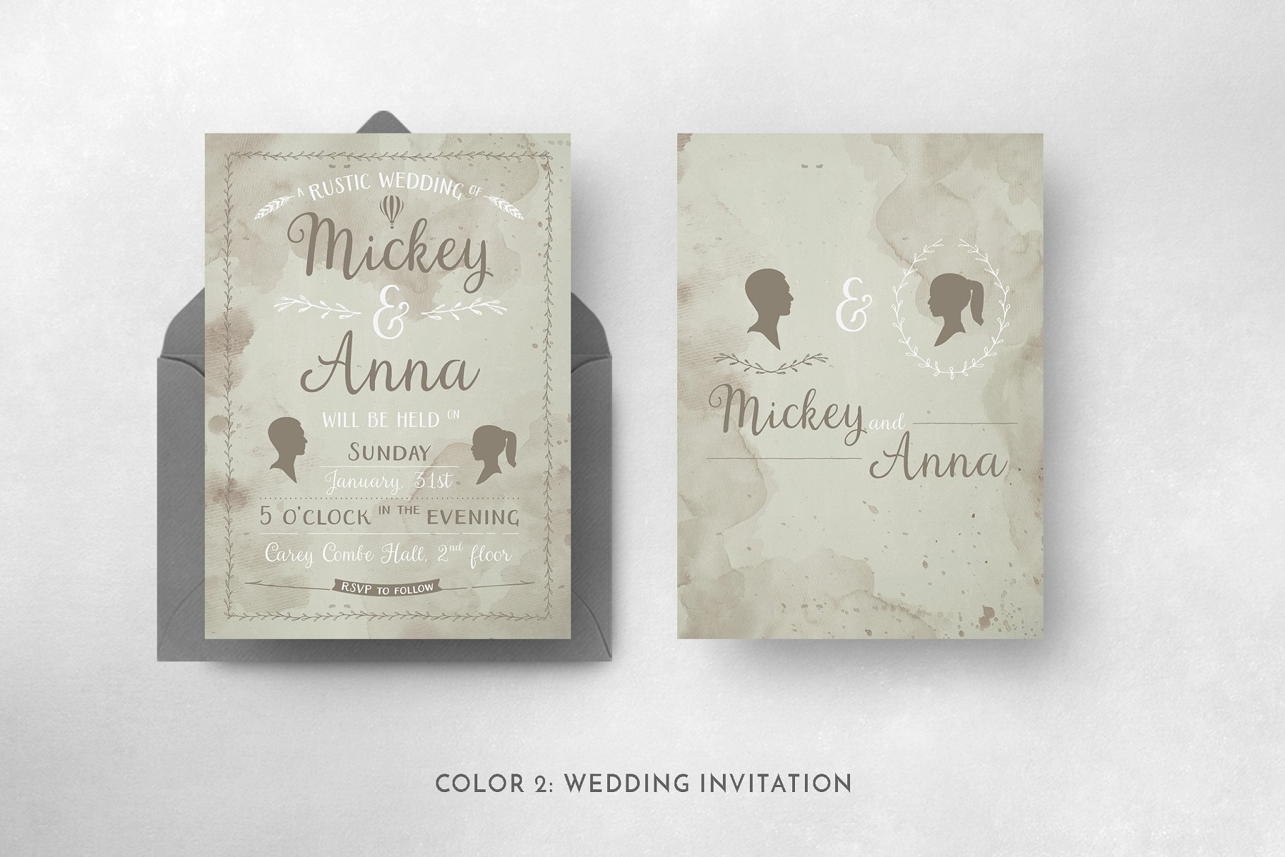 经典水彩邀请卡模板 Classic Watercolor Suite插图(5)