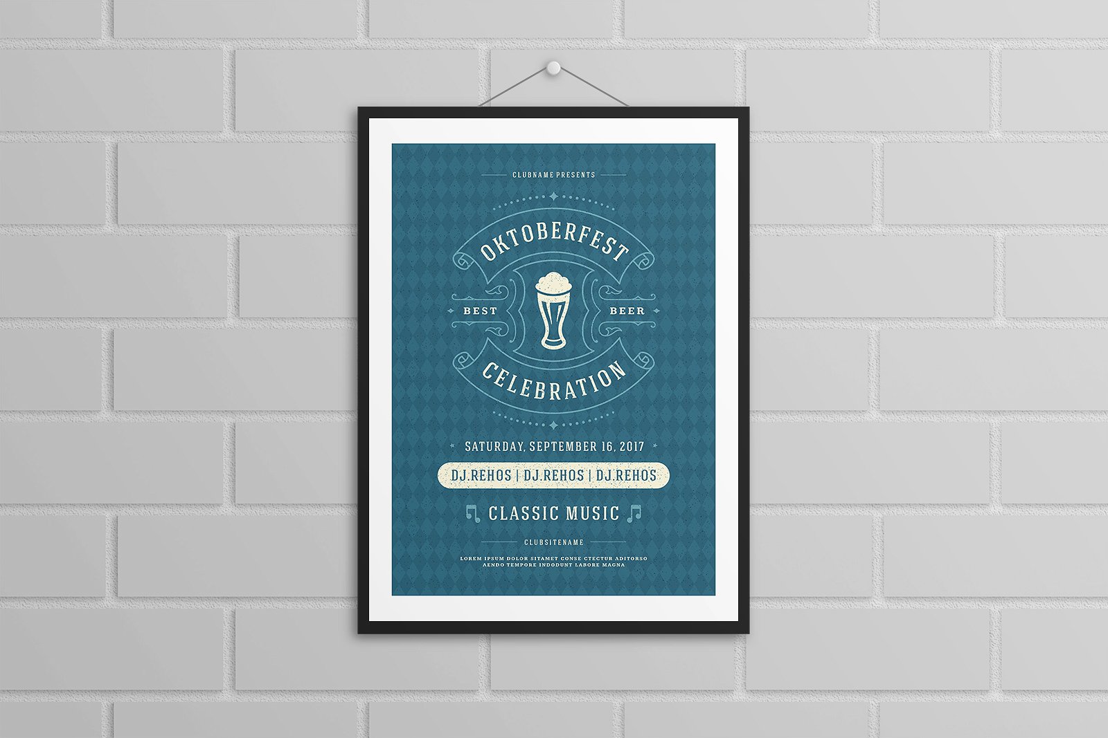 啤酒节活动海报设计模板2 Oktoberfest Flyer Template插图(2)