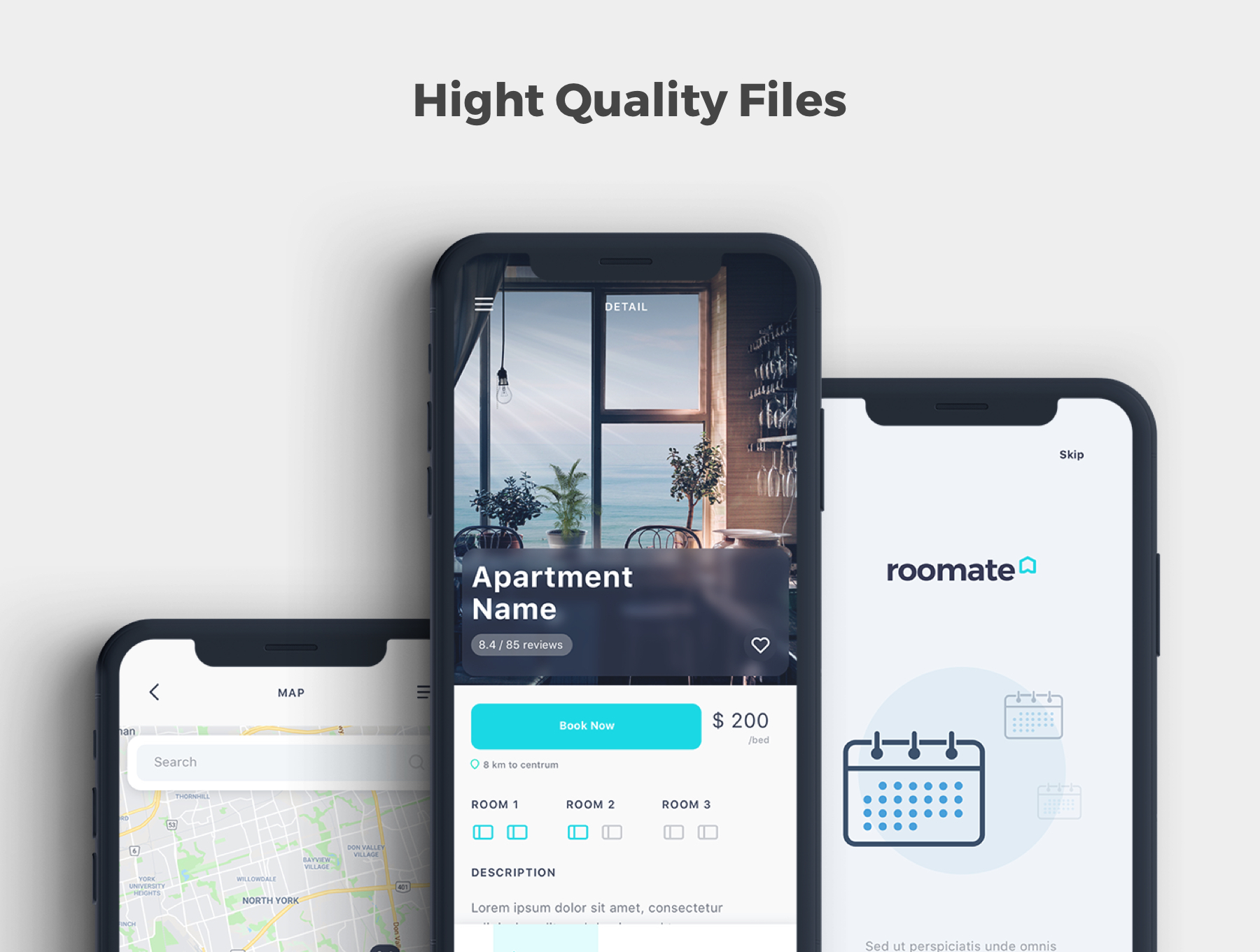 素材库下午茶：名宿酒店预订类APP UI KIT套装模板下载[Sketch]插图(1)