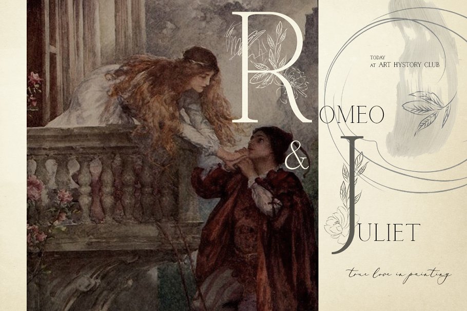 线条性感水彩花卉剪贴画、字体 Sensuale Watercolor Floral Clipart插图(3)