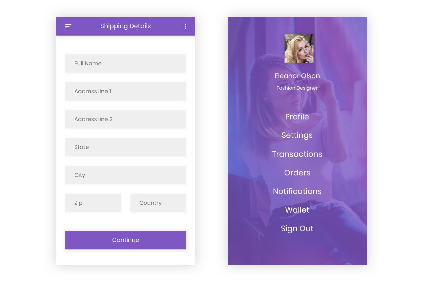 时尚服饰电商APP应用UI设计素材库精选套件 Fashion – Ecommerce Shopping App Adobe Illustrator插图(4)