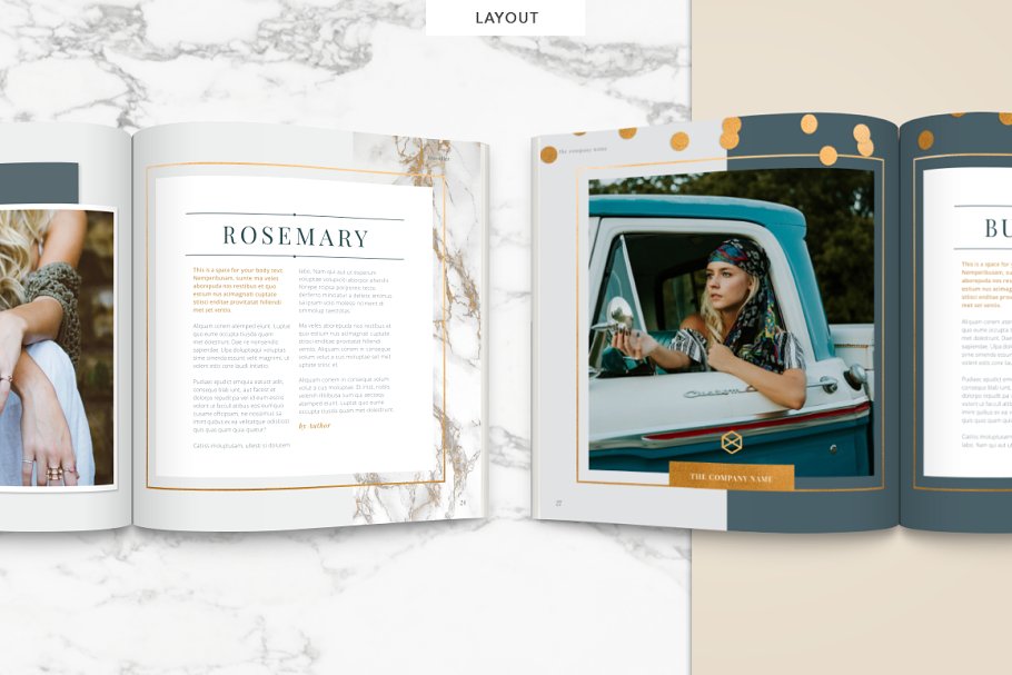 奢华金箔排版风格杂志模板 GOLDEN | Magazine插图(5)