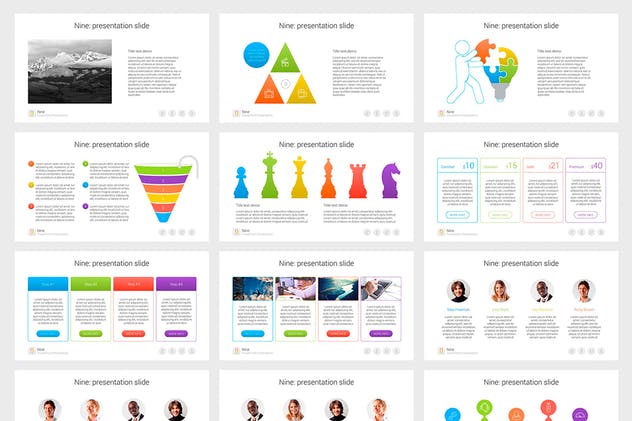 数据类信息图表通用幻灯片演示模板合集 Nine – Multipurpose PowerPoint Template插图(4)