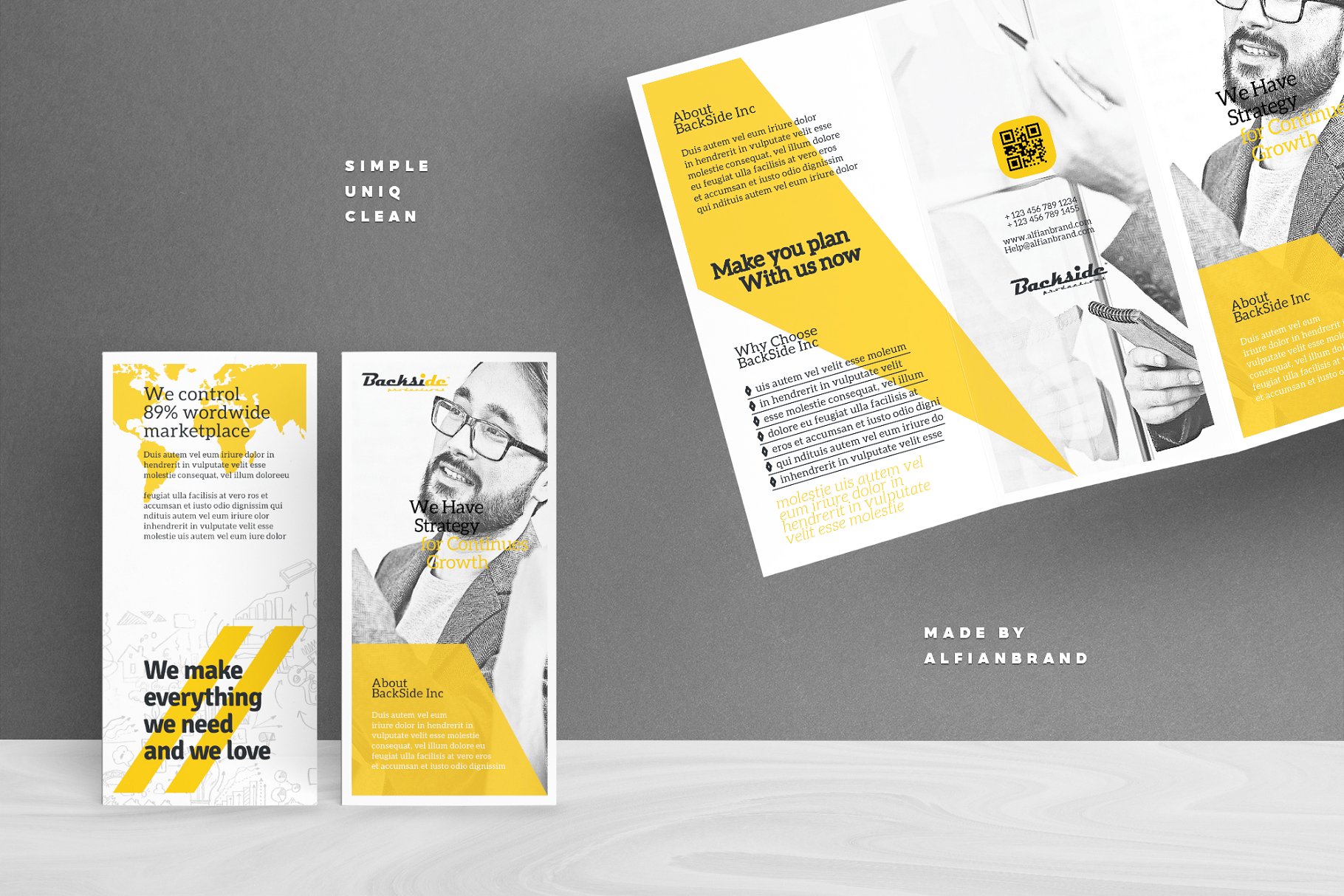 高级企业宣传画册设计模板 Trifold插图(2)