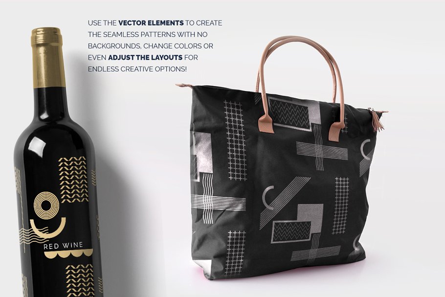 女性孟菲斯风格图形纹理背景 Girlboss Memphis Style Patterns插图(6)