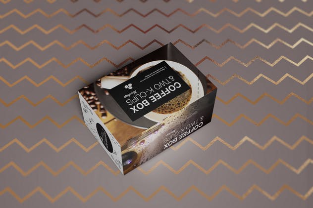 高品质的时尚咖啡杯/咖啡盒样机 2 K-Cups-Coffee Box Mockup插图(6)