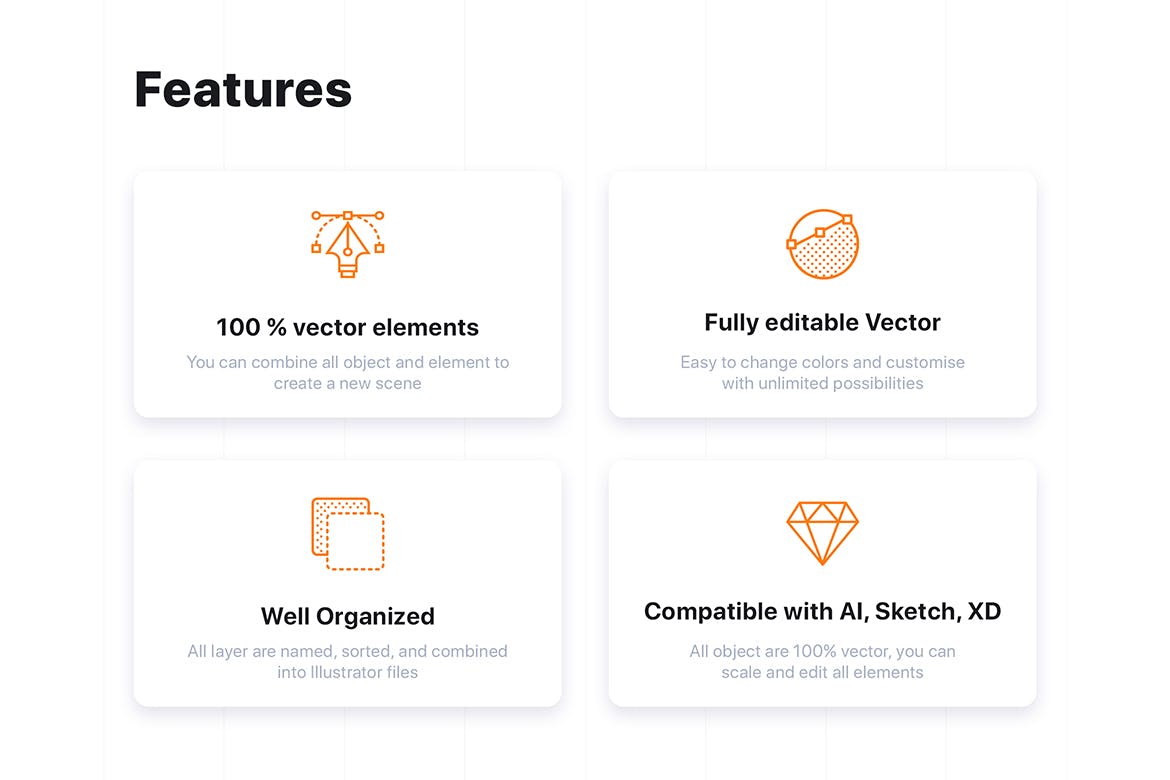 智能家居技术矢量场景插画素材 Smart Home Technology Vector Scenes插图(1)