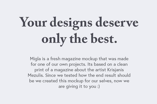 高端杂志样机模板 Migla Realistic Magazine Print Mockup插图(3)