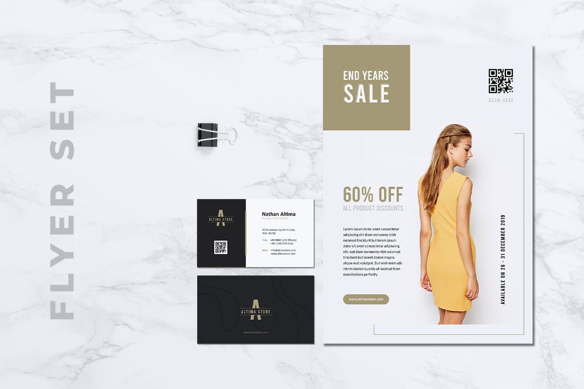 时装店推广传单＆素材库精选名片模板 ALTIMA Fashion Store Flyer & Business Card插图(4)