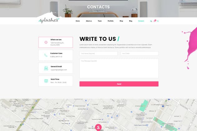 创意产品品牌网站/电商网站设计PSD模板 Splashes V2 PSD Template插图(7)