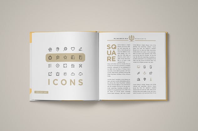 方形精装图书样机模板V2 Square Book Mock-Up 2插图(4)