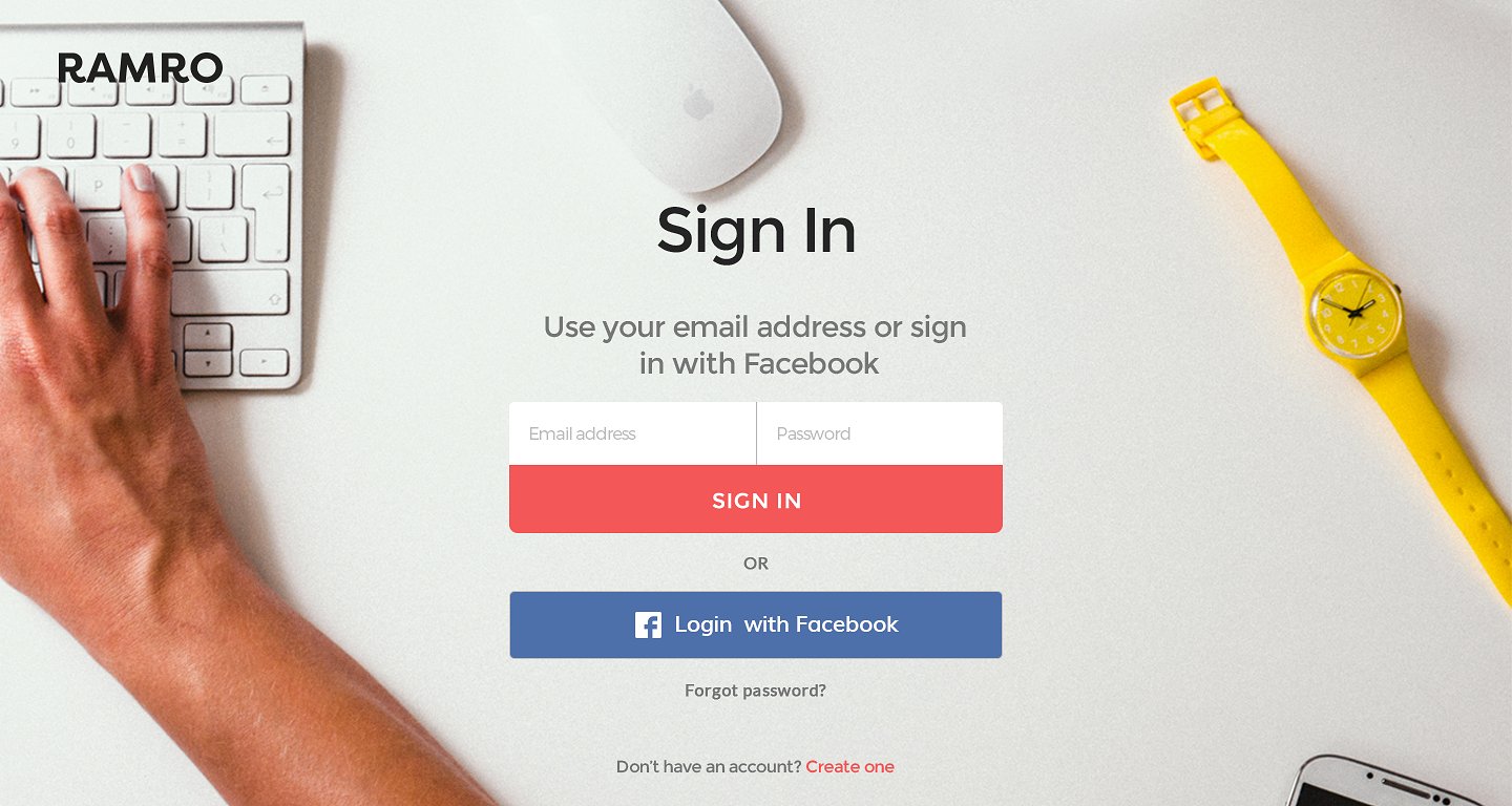 网站注册登录界面模板 Ramro Web UI Kit – Login/Signups插图(8)