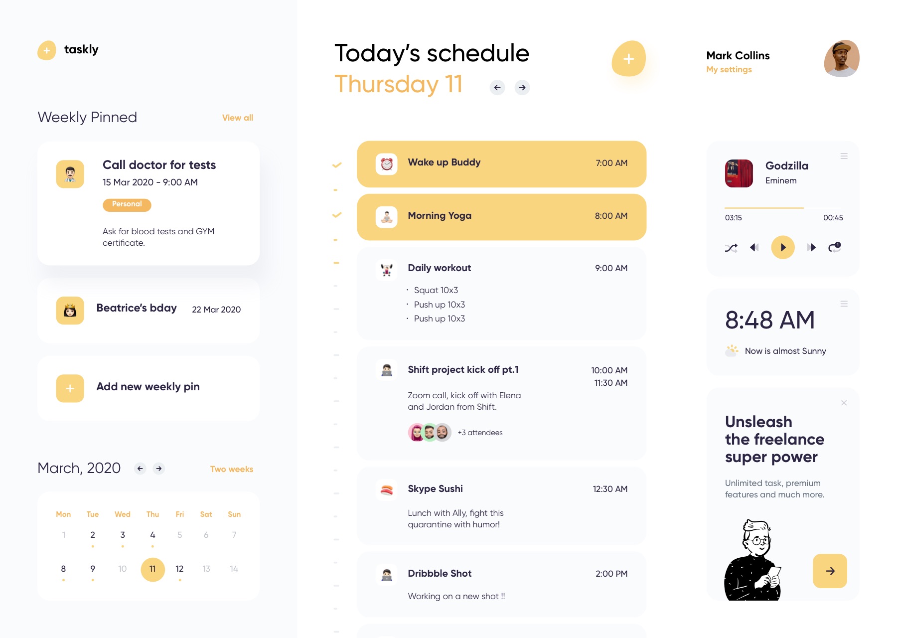 Taskly 任务调度应用界面