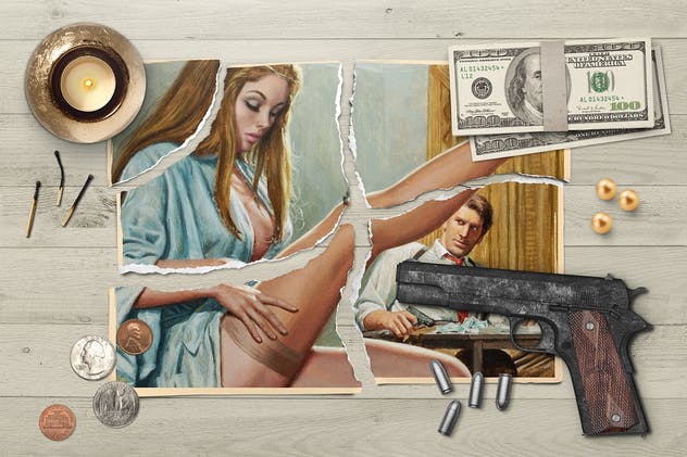 撕裂皱褶的纸张/海报/传单样机 Paper / Poster / Flyer Mock-Up插图(6)