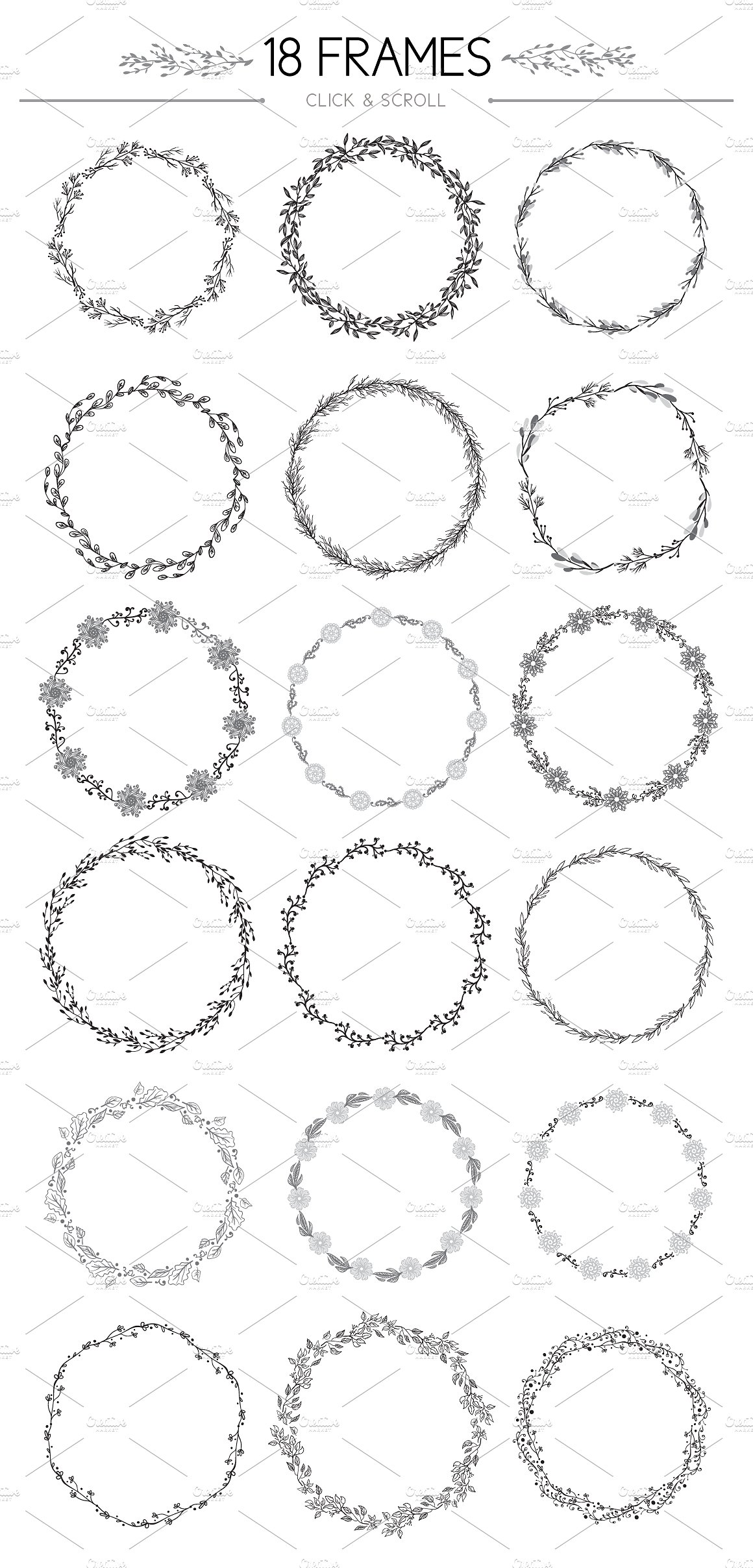 适合春季的小清新手绘花卉图形图案素材下载插图(7)