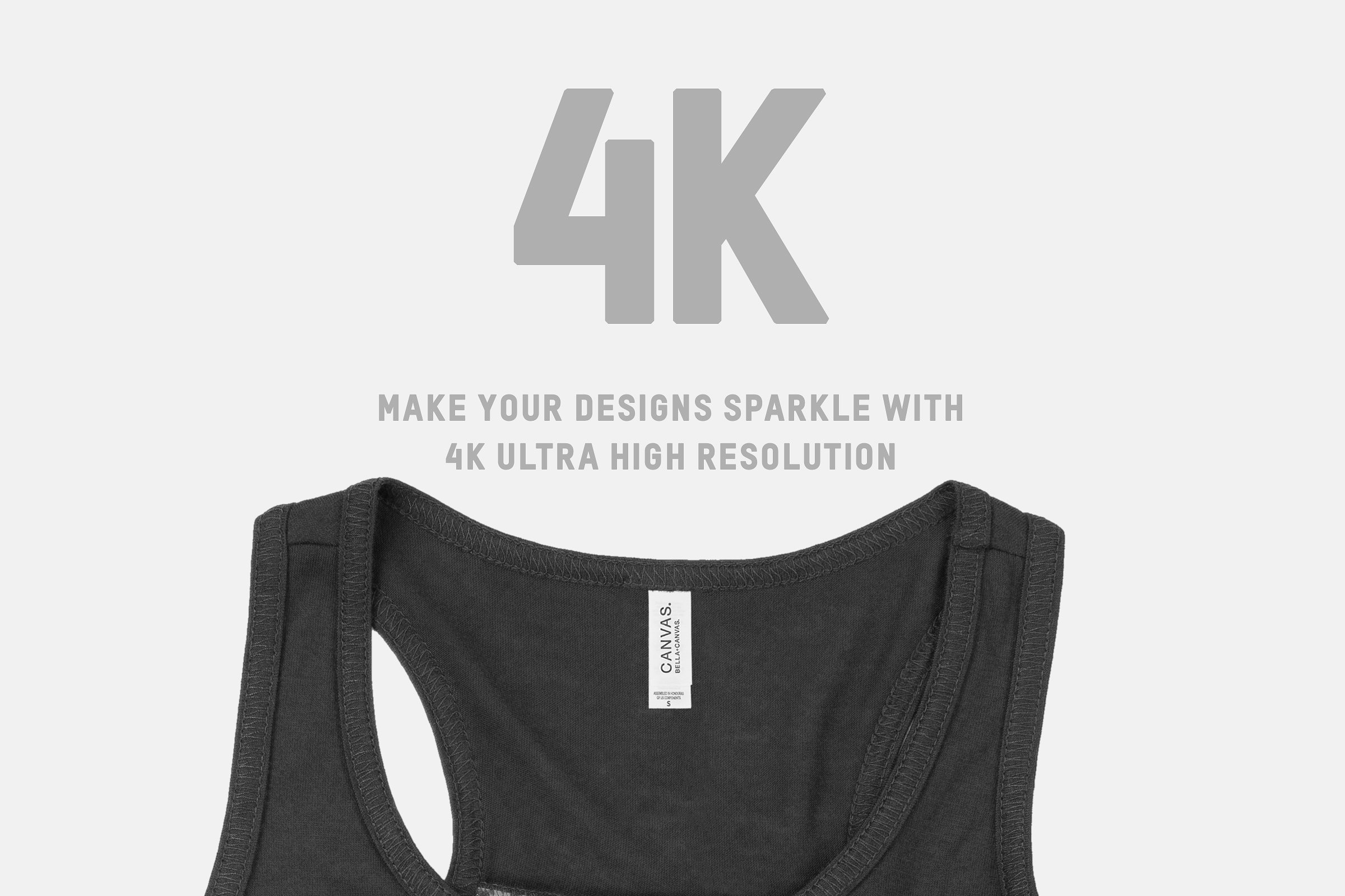 男士无袖背心服装样机 Bella Canvas 8800Y Youth Racerback插图(2)