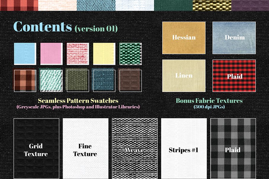 真实棉织物纹理 Cotton Textures and Patterns插图(1)