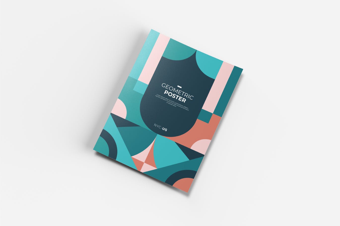 创意几何图形背景宣传单设计模板v3 Creative Geometric Flyer插图