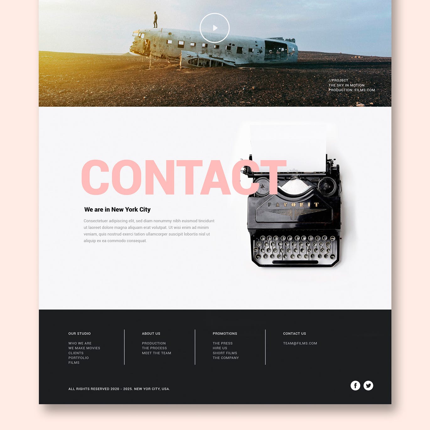 创意视频拍摄网站设计素材库精选模板 Video & Design – Website插图(4)