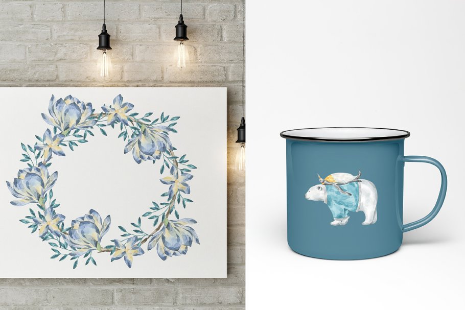 婴儿儿童主题水彩插画素材 Best Friends Watercolor Set Pro插图(5)