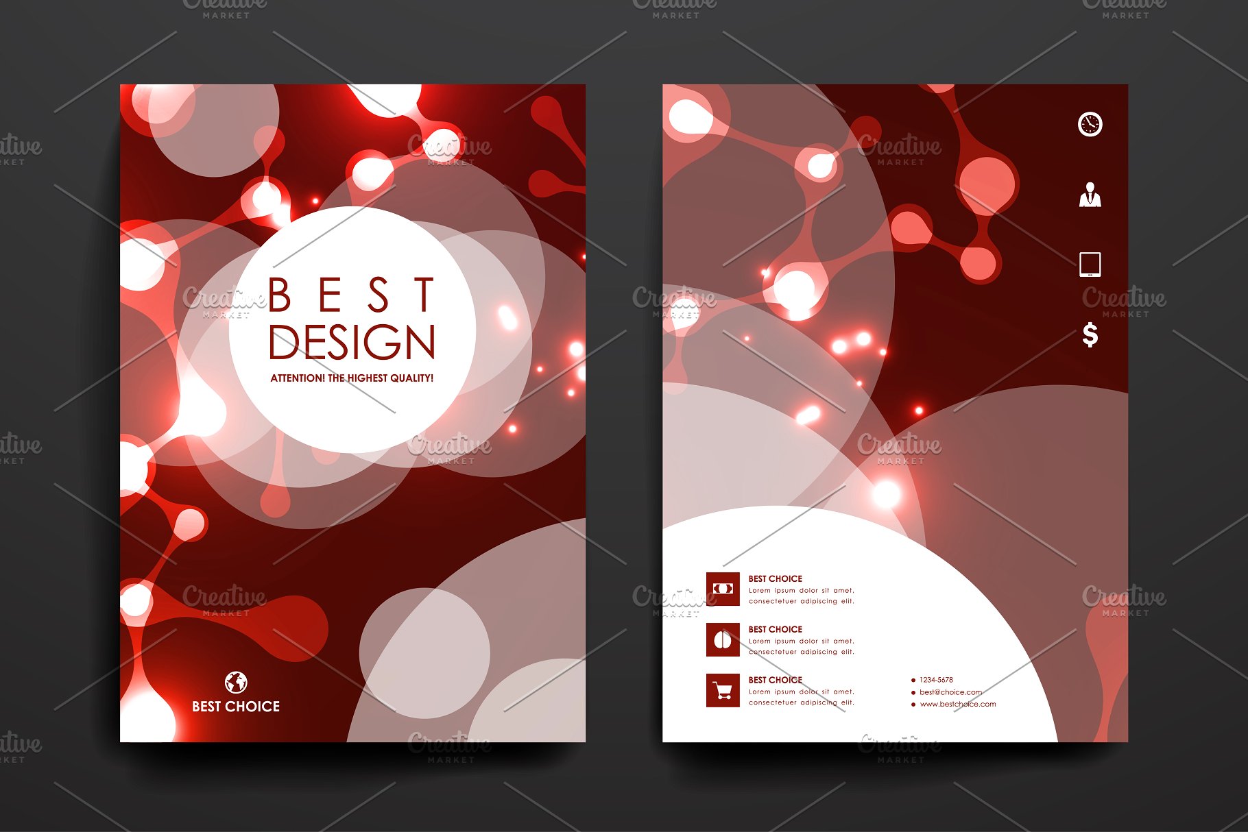 14套精美抽象背景小册子模板 Set of 14 Beautiful Brochures插图(10)