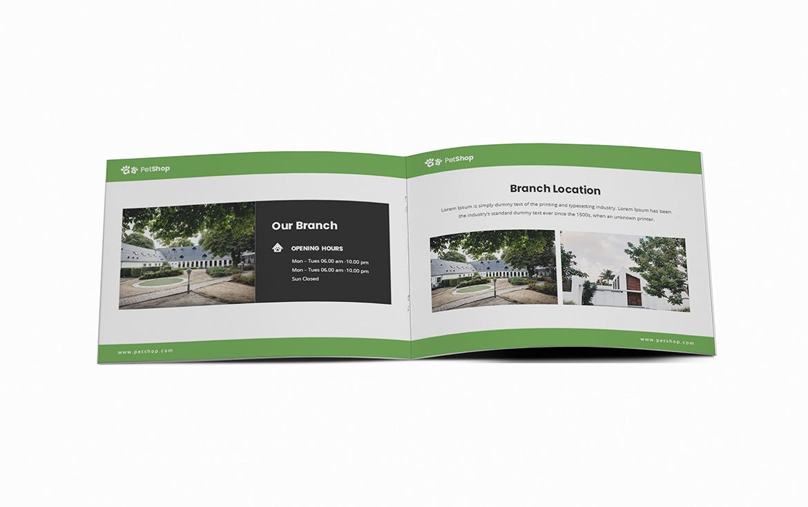 宠物店/宠物医院A5宣传册设计模板 Pet Shop A5 Brochure Template插图(12)
