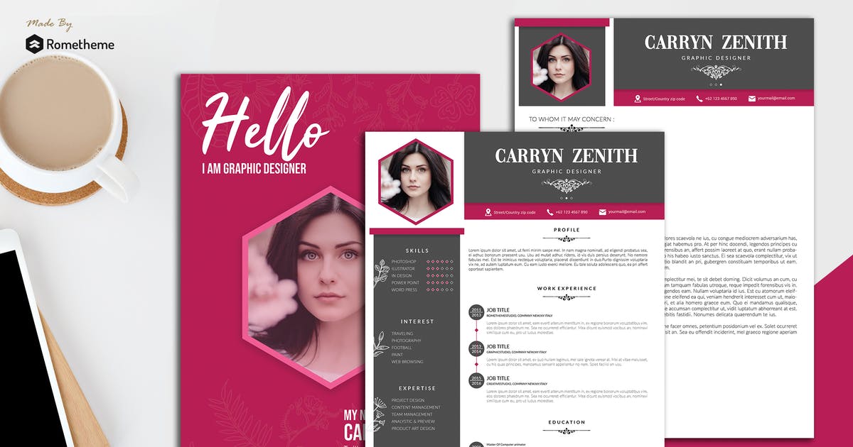 简约设计个人求职应聘简历模板插图