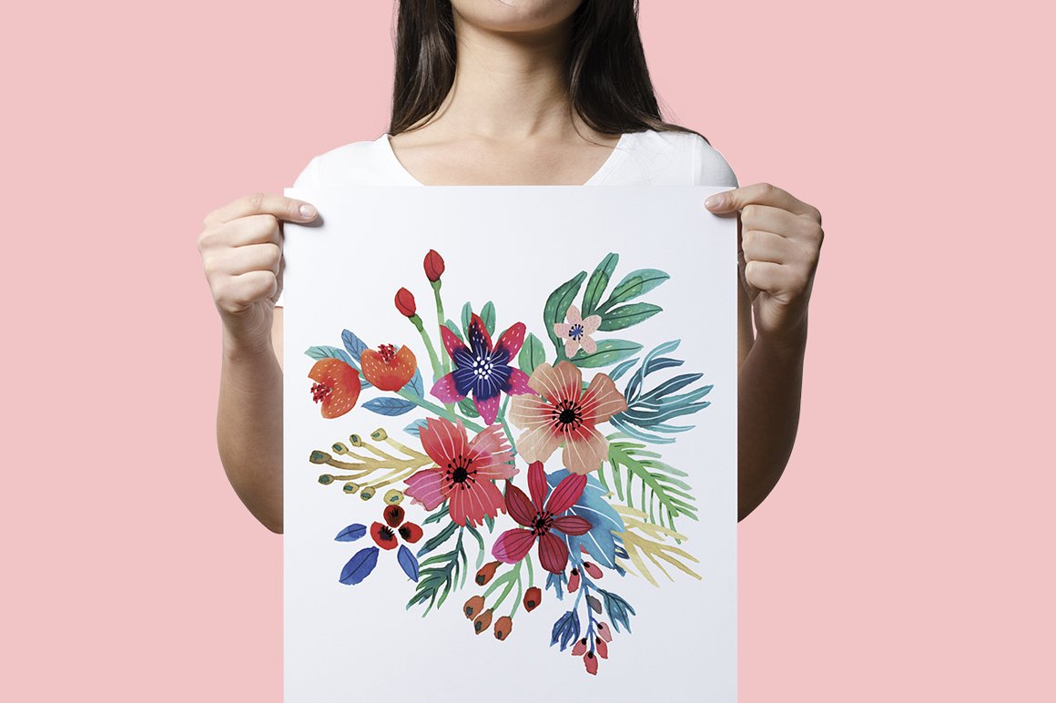 娇艳花卉水彩插画合集 Petite Flowers Watercolor Collection插图(6)