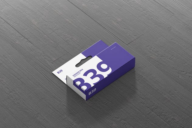 带挂钩的宽小矩形盒子样机 Box Mockup – Wide Small Rectangle with Hanger插图(8)