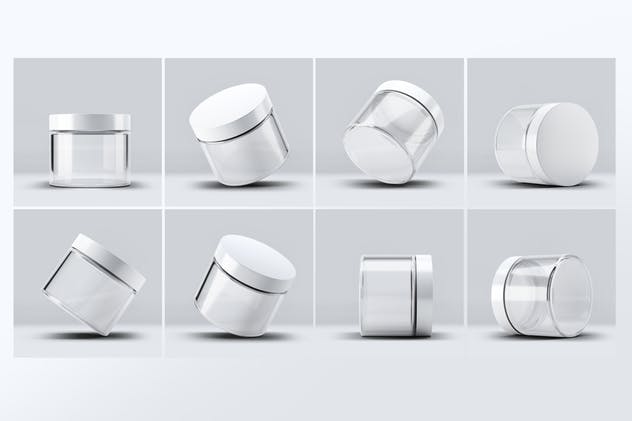 化妆品护肤品玻璃罐样机 Cosmetics Glass Jar Mock-Up插图(2)