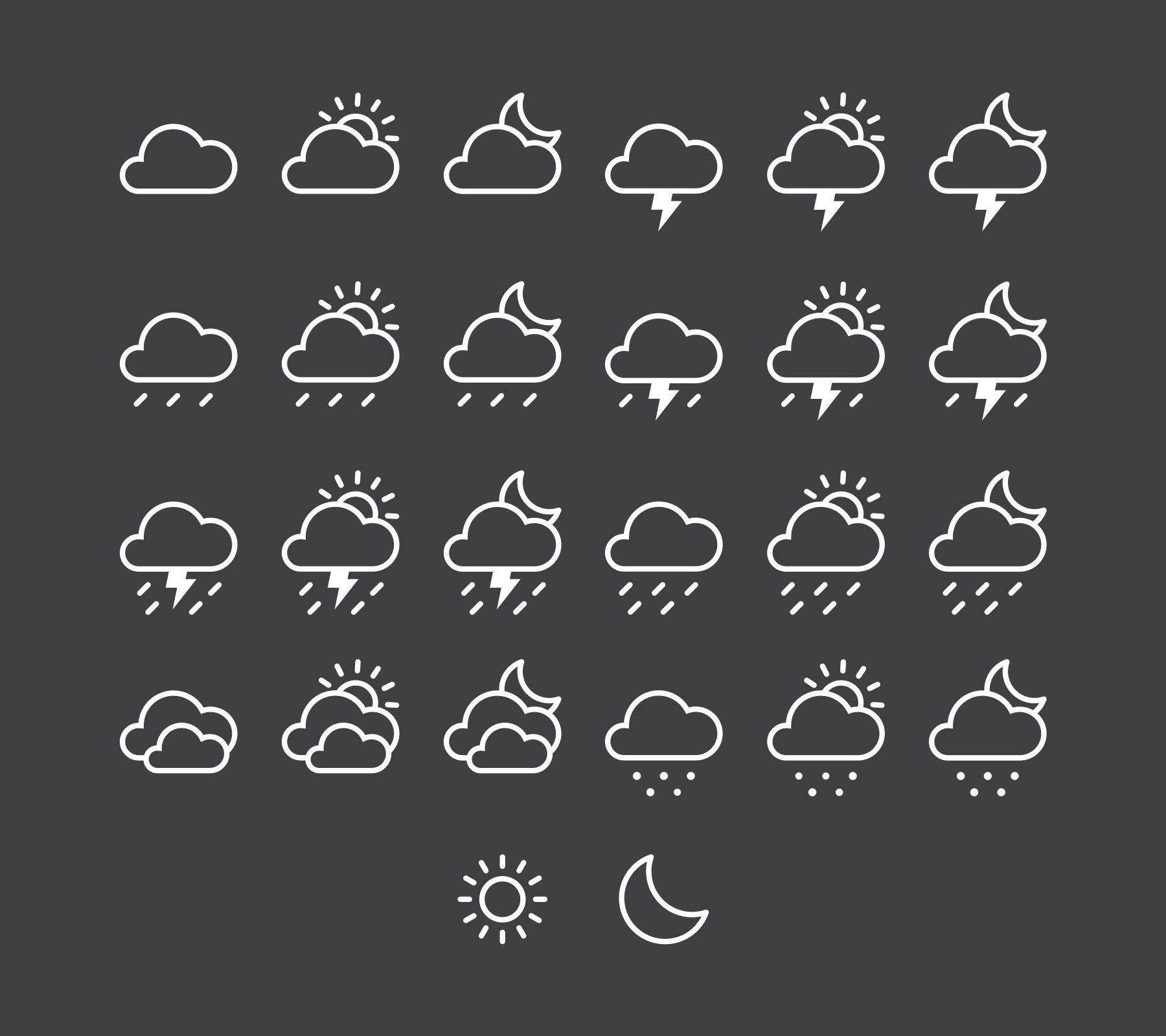 Simple Weather Icons