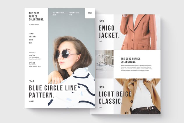 时尚服饰品牌海报PSD模板 Fashion Flyer插图(1)