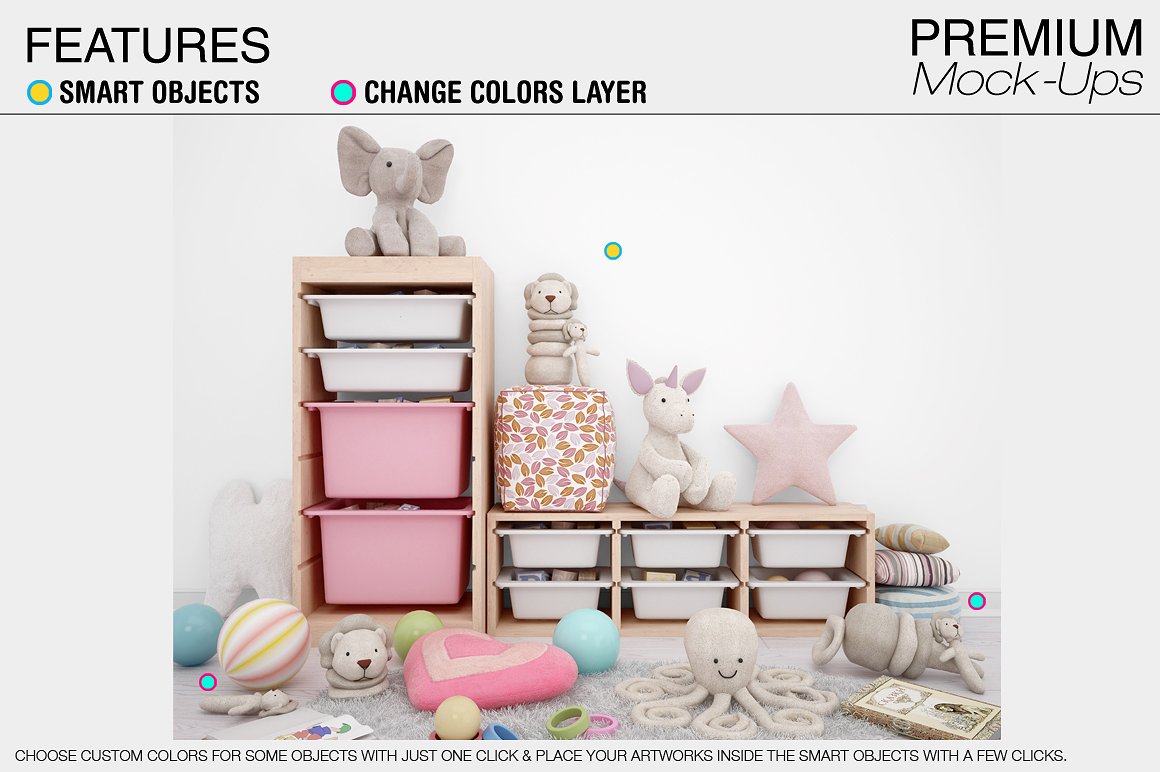 温馨可爱的孩子房间展示模型下载[psd]插图(7)