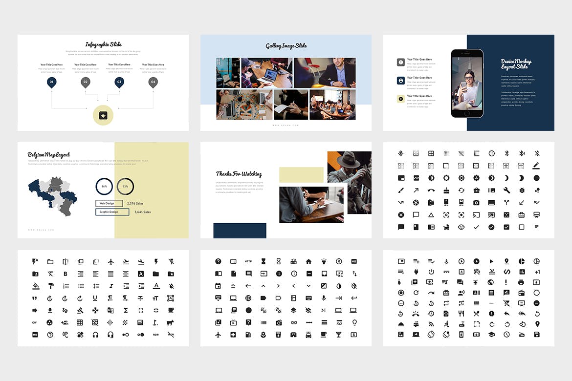 IT科技项目启动主题素材库精选PPT模板 Delua : Tech Startup Powerpoint插图(6)